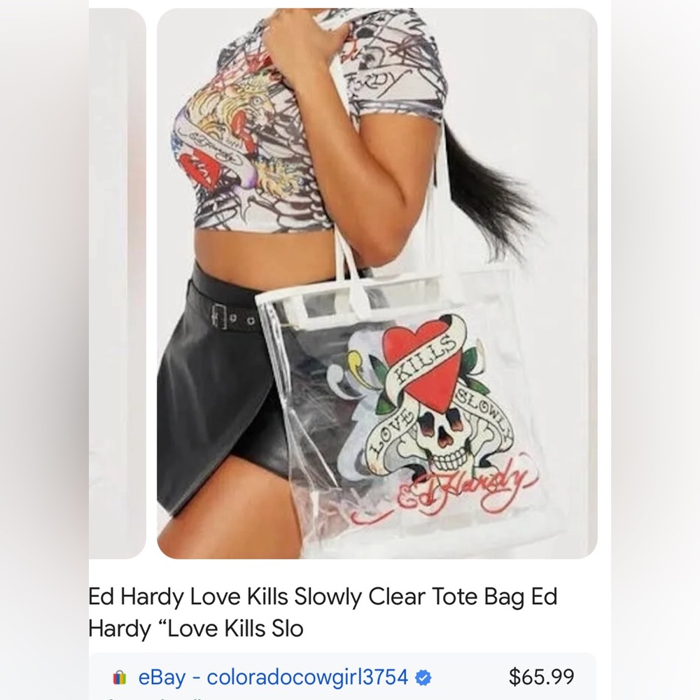 ✨ Ed Hardy “Love Kills Slowly” Tote Bag.✨New with Tags✨